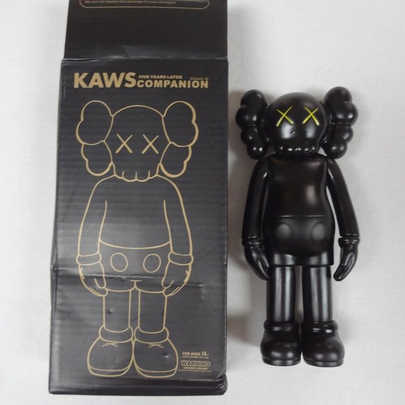 COPY - KAWS Five Years Later Companion Original Fake Vinyl Figure Black 8" 2004…